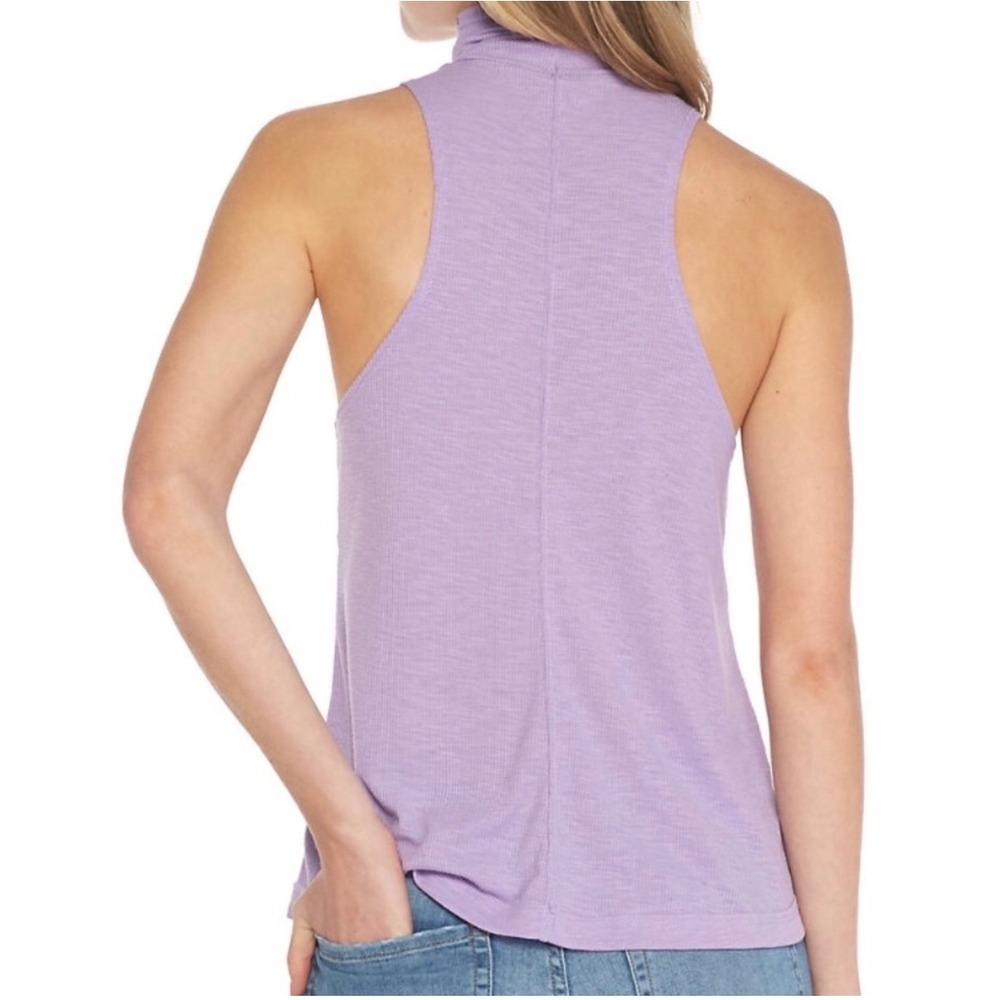 Free People Intimately Topanga Sleeveless Turtleneck Lilac Purple Ribbed Top M - Picture 2 of 10